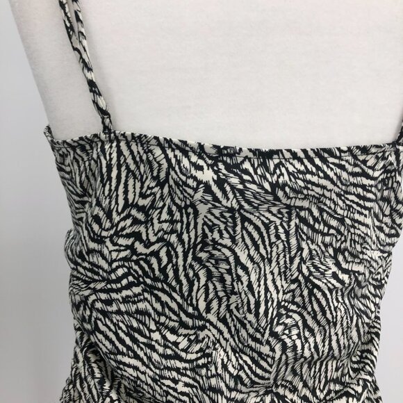 Dynamite black white satin finish Hazel Drawstring Side Cowl  Neck Cami SP - Picture 11 of 16